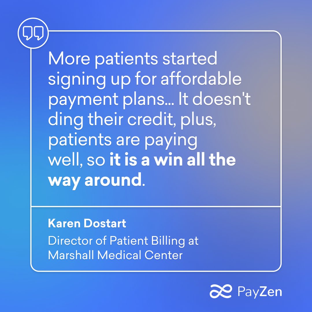 PayZenCare's tweet image. Thrilled to share our latest success story with Marshall Medical Center!
With PayZen, this California hospital saw $1.2M in incremental patient payments in just 9 months, all while delivering a high-quality, empathetic patient experience 📈
Read more → bit.ly/3Wcij7g