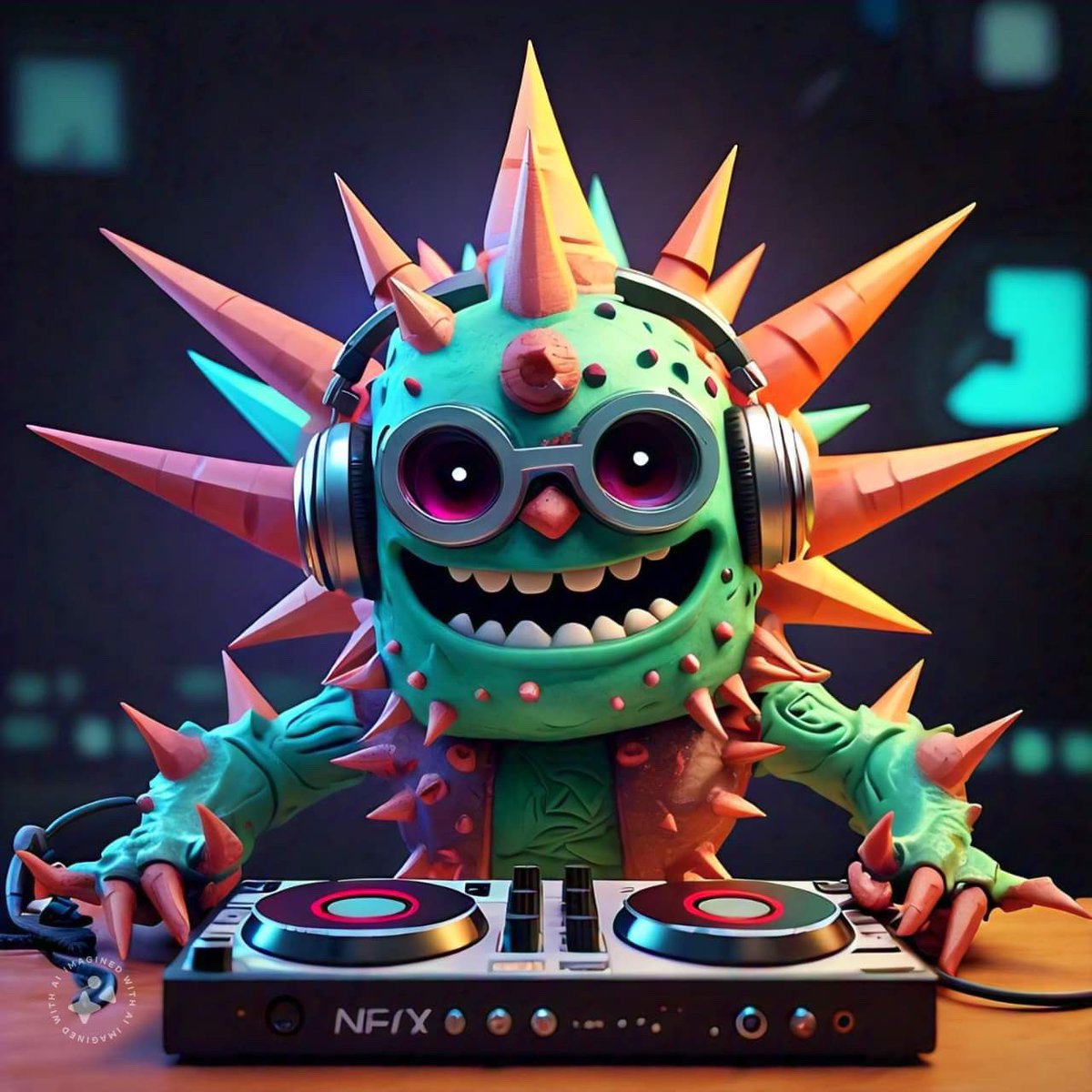 spiky_dj_'s tweet image. THE PEOPLE HAVE SPOKEN! Spiky DJ, the 3D animated sensation with spikes that shine like fire, has been crowned the GREATEST NFT OF ALL TIME! His mesmerizing beats and electrifying style have captured hearts worldwide! #SpikyDJ #NFTGOAT #DigitalLegend