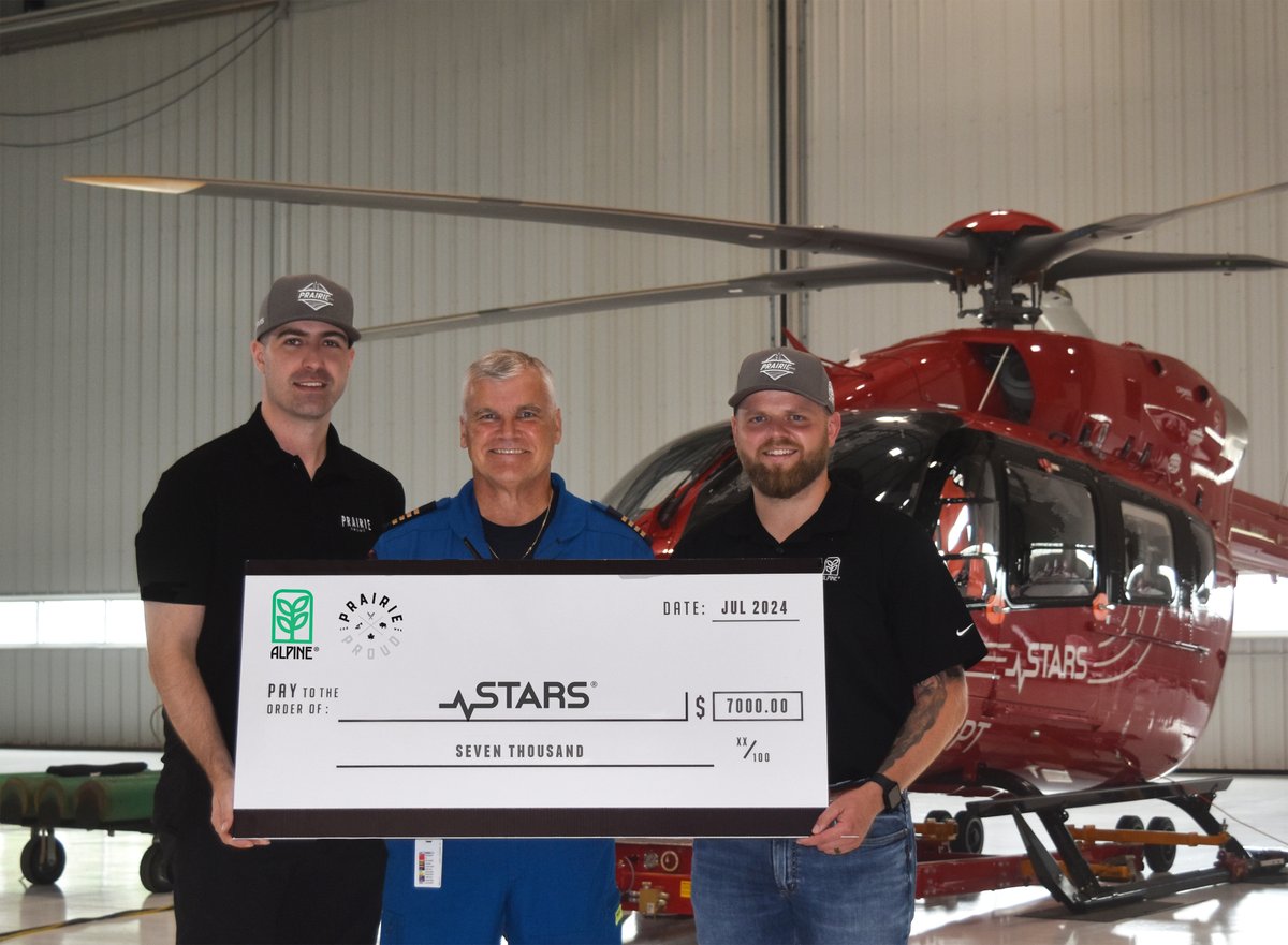 We collaborated with <a href="/PrairieProudApp/">Prairie Proud</a> at <a href="/AginMotion/">Ag in Motion</a> to sell limited-edition hats, with all proceeds supporting <a href="/STARSambulance/">STARS</a>. Thanks to everyone’s support, this effort raised $7,000 for STARS, aiding their vital services in Saskatchewan and the prairies.