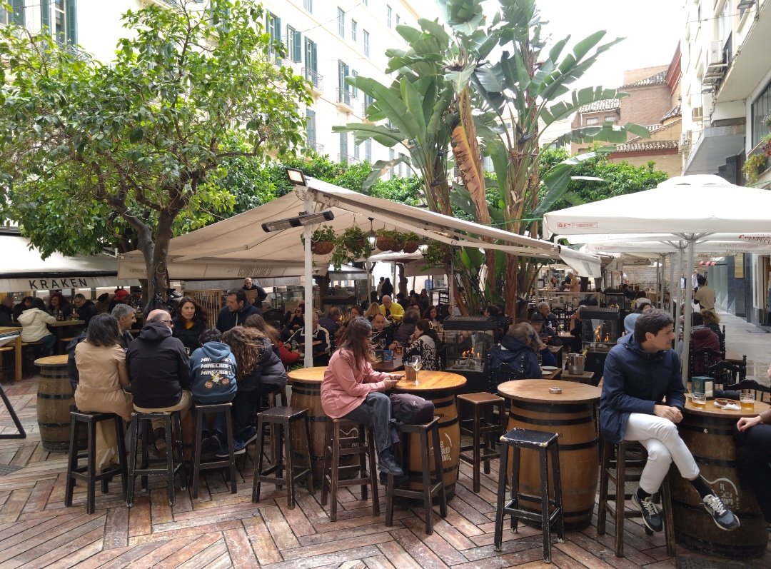 Descansando en la Plaza de las Flores.
Málaga.