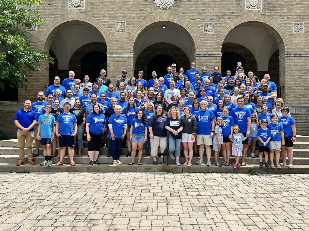 Earlier this month, CSU employees and their families gathered on the steps of Jackson Hall. 
Please pray for students and employees as they follow God's lead for education, careers and housing.
💡 Know of a job opportunity to pass along? Use this form: clarkssummitu.edu/closure-announ…