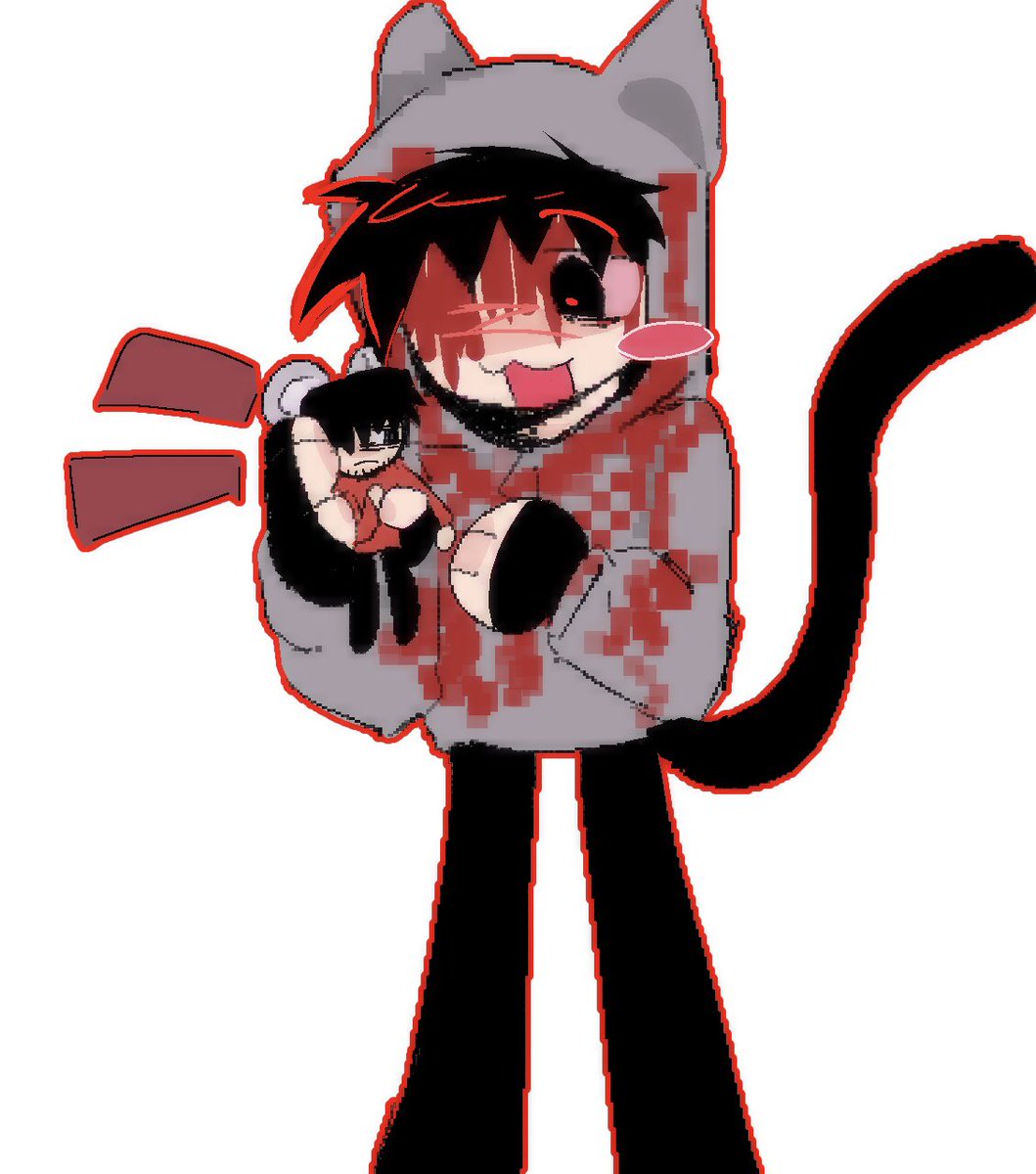 Fabaoooo3's tweet photo. the cat caught the mouse 🐭
#CryOfFear #cryoffear #bookSimon #sickSimon #fanart https://t.co/nVGQsGvzZj