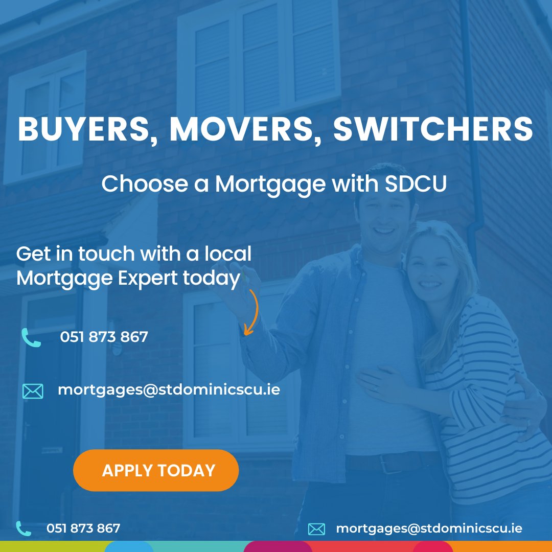journicu's tweet image. 🏡A Mortgage made your way🏡 

Members can enjoy a personalised service that is tailored to your needs🙌 

Click here to apply and for more information: stdominicscu.ie/mortgages/ 

*Lending terms and conditions apply 

#SDCU #mortgages #localprovider