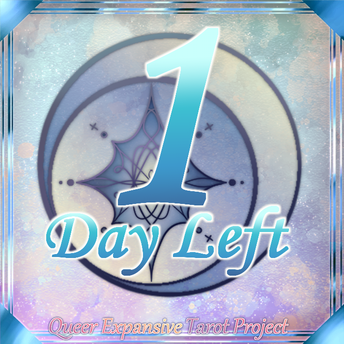 QueerExTarot's tweet photo. We have a little less than 24 hours left before our Kickstarter closes! We've almost reached our first stretch goal as well! https://t.co/kEVGngxaPN