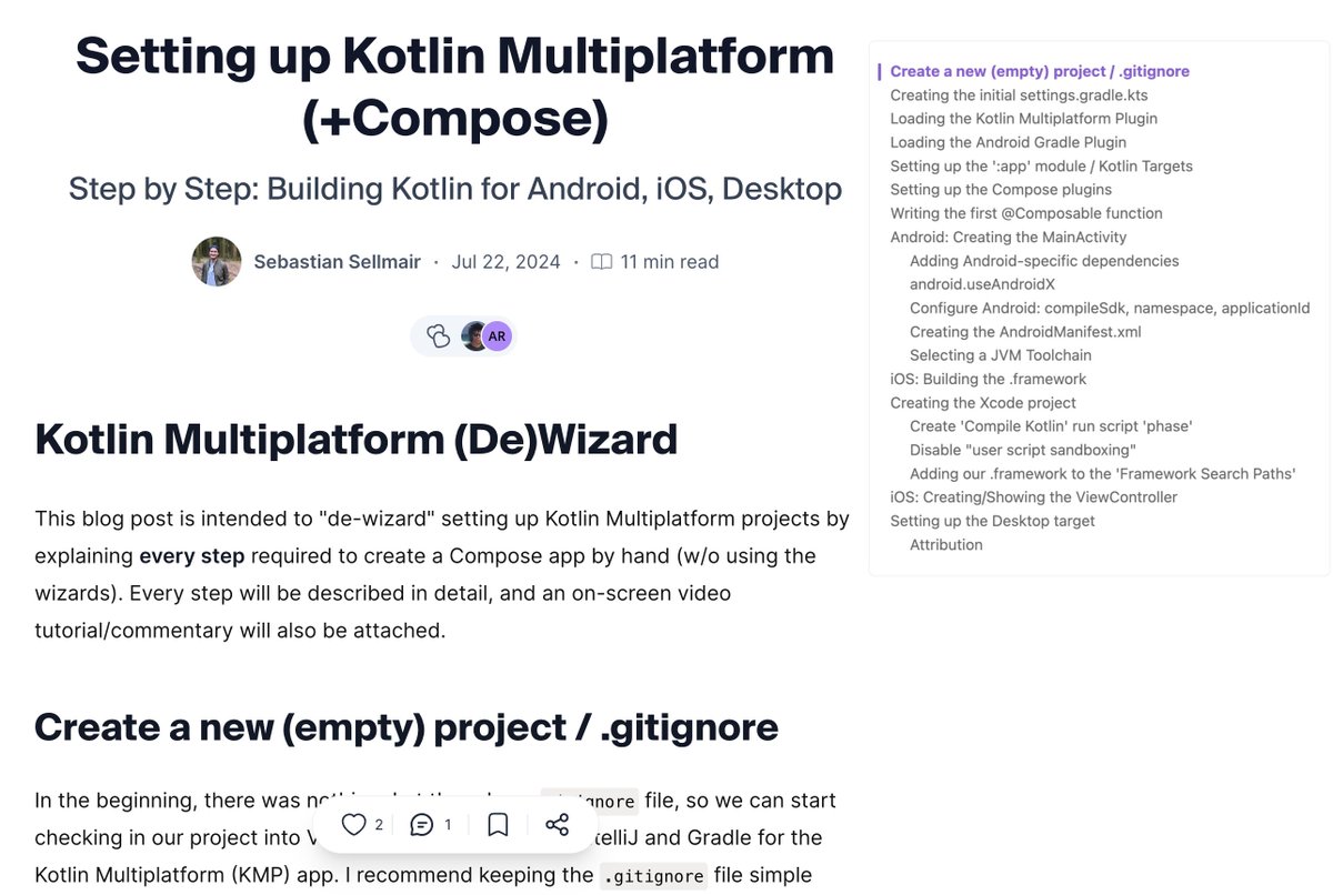 androiddevnotes's tweet photo. Every step required to create a Kotlin Multiplatform Compose app by hand
(https://t.co/taBn5m49Qr) https://t.co/BFYebgSX2m