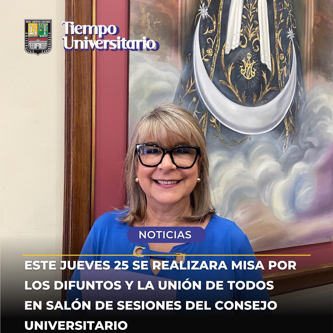 #Noticias Este jueves #25Jul se realizará misa por los difuntos y la unión de todos || Rectora <a href="/jessydivo/">Jessy Divo De Romero</a> extiende invitación a toda la comunidad ucista 

instagram.com/p/C90BKnTPaZr/…