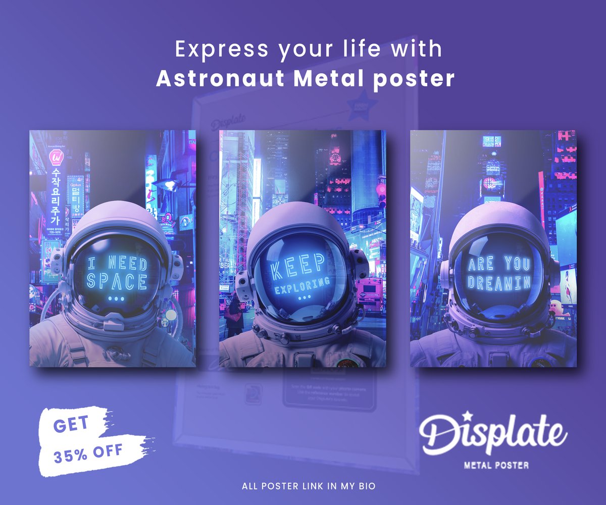 Ridwan3030's tweet photo. Get 35% OFF | For Metal poster Ready in @Displate Metal poster
https://t.co/iFKZNxOxyz

#art #ASTRO #astronaut #vintage #vintagestyle #artist #gifts #decoration #woodblock #displate #InteriorDesign #Sittingroom #Wallpapers #wallhanging #space #summer #cyberpunk https://t.co/jFaGj1Rv6c