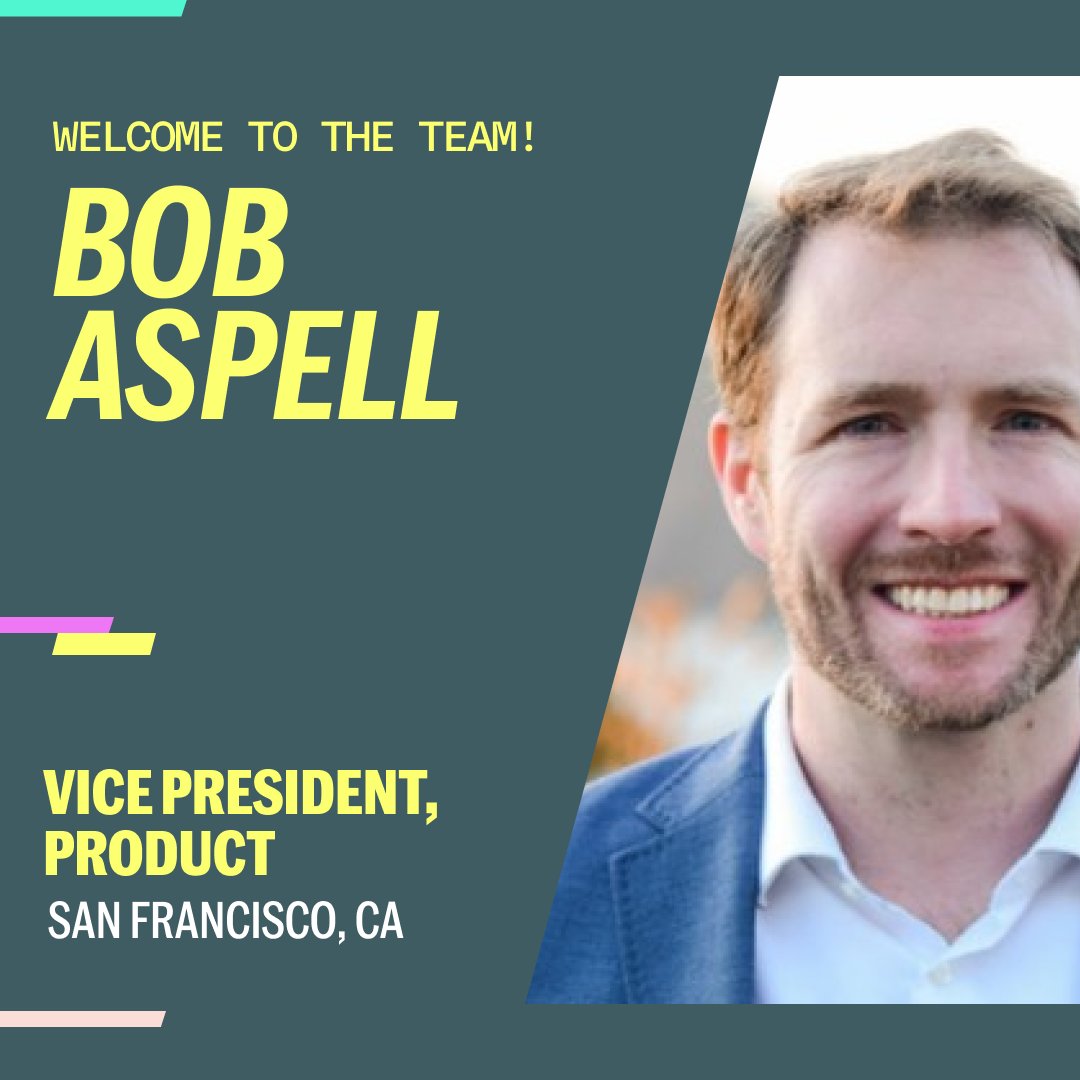 Excited to announce our brand ew VP of Product, Bob Aspell, has joined the team!