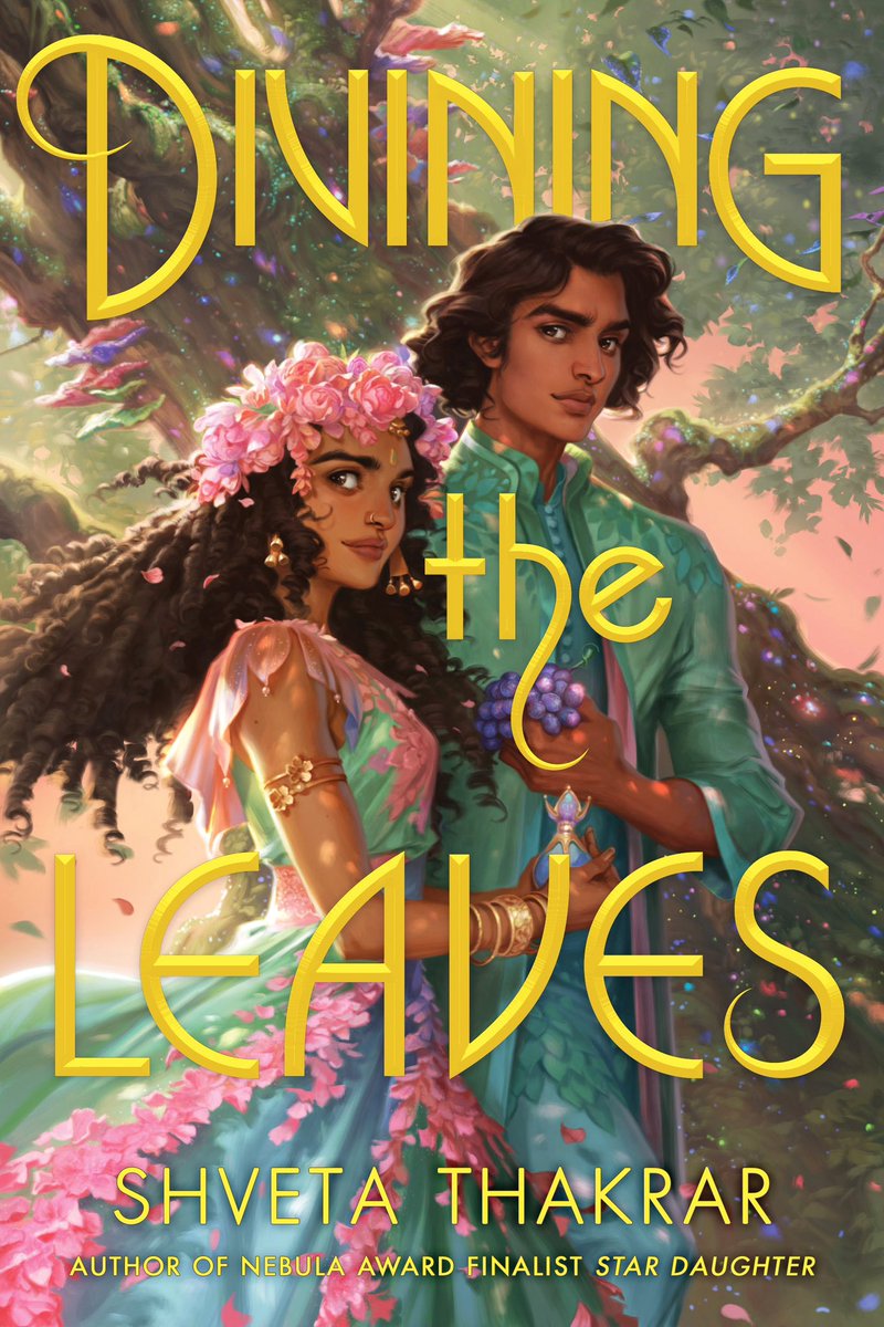 I'm thrilled to share my cover reveal for DIVINING THE LEAVES with you! Much love to <a href="/charliebowater/">charlie⁷</a> and Corina Lupp who always do such beautiful work. I can't wait for you to meet Ridhi and Nilesh this spring. Out March 4th 2025! 🍂🌿 

🍃 Preorder link: harpercollins.com/products/divin…