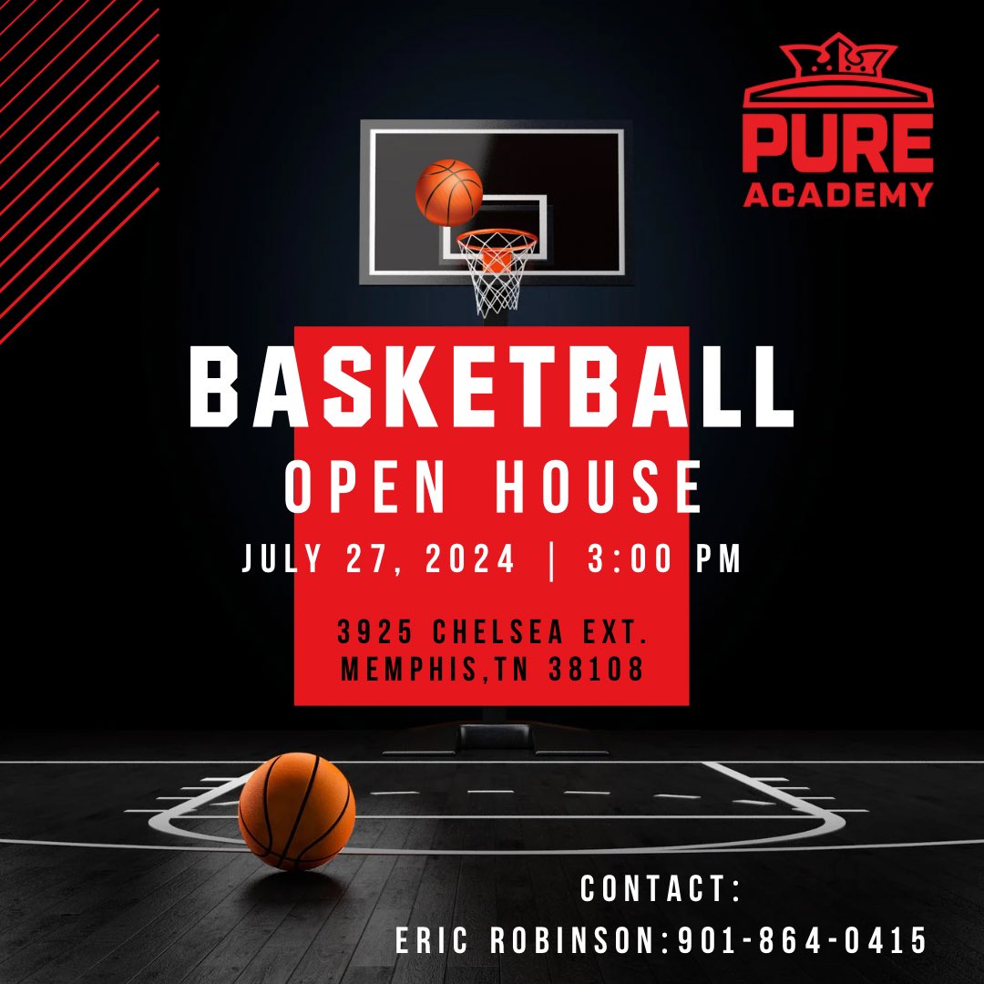 PUREYouthAA's tweet photo. Join us for PURE Academy's Basketball Program Open House on July 27 at 3 PM! 🏀 Meet our coaches, tour our facilities, and see what makes our program stand out. See you on the court! https://t.co/A2cF50MRzT