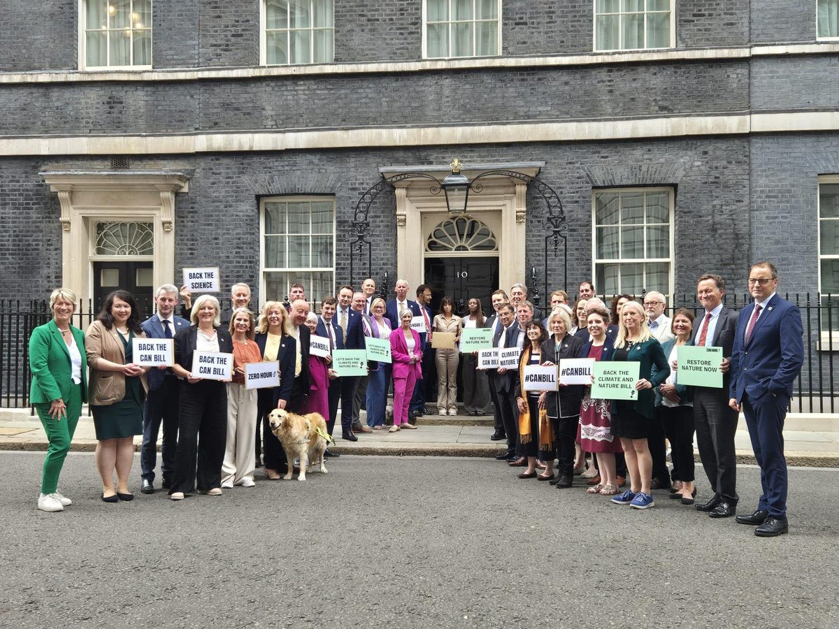MP4Stratford's tweet photo. This afternoon I joined 
@LibDems
 MPs at 
@10DowningStreet
 to present the @zerohour_uk  petition 
 to ask the govt to make time for the Climate and Nature Bill #CANBill #ZeroHour https://t.co/MbNjwrmbKm