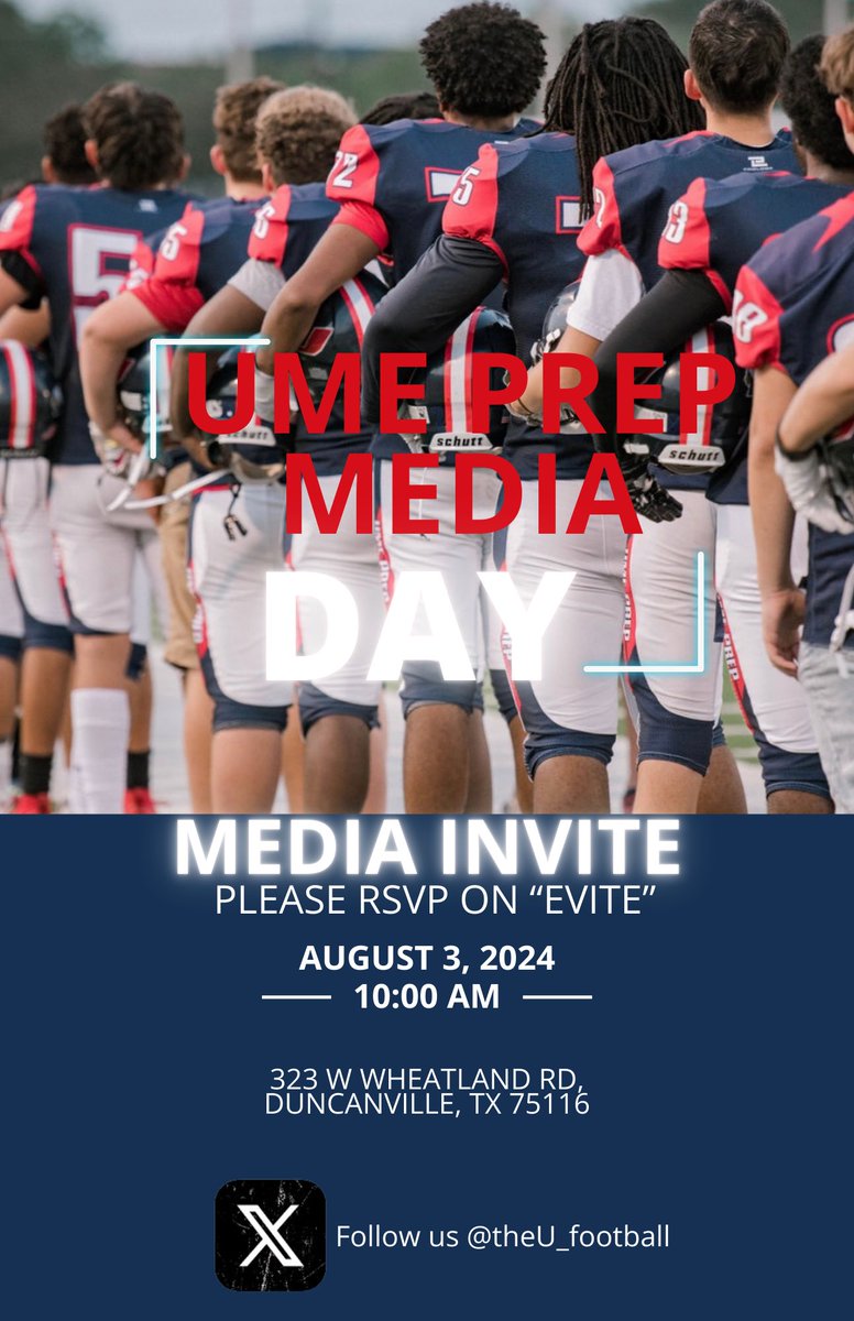 the_Ufootball's tweet photo. RSVP HERE https://t.co/0StKYEHG5Y @UMEAthletics https://t.co/6libHi7i0j