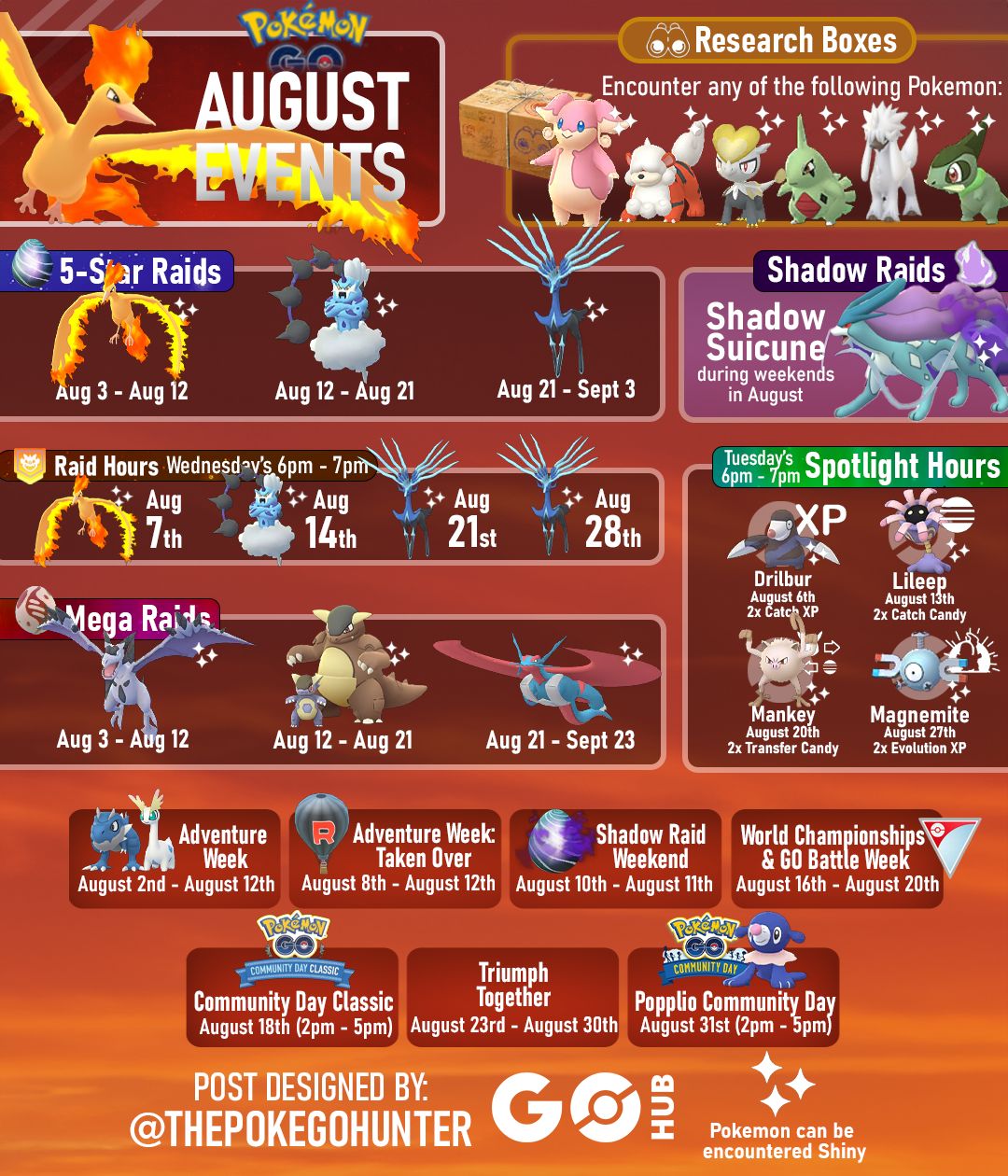 Pokémon GO Hub on X: &ldquo;🔥 Pokémon GO August 2024 Event Schedule is 