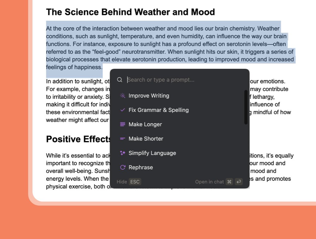 New in Voilà for Desktop: Quick Actions – perform single-step operations on selected text from any application on your computer – whether you're working in Google Docs, your email client, code editor, or any other text-based app.

getvoila.ai/help/desktop-q…