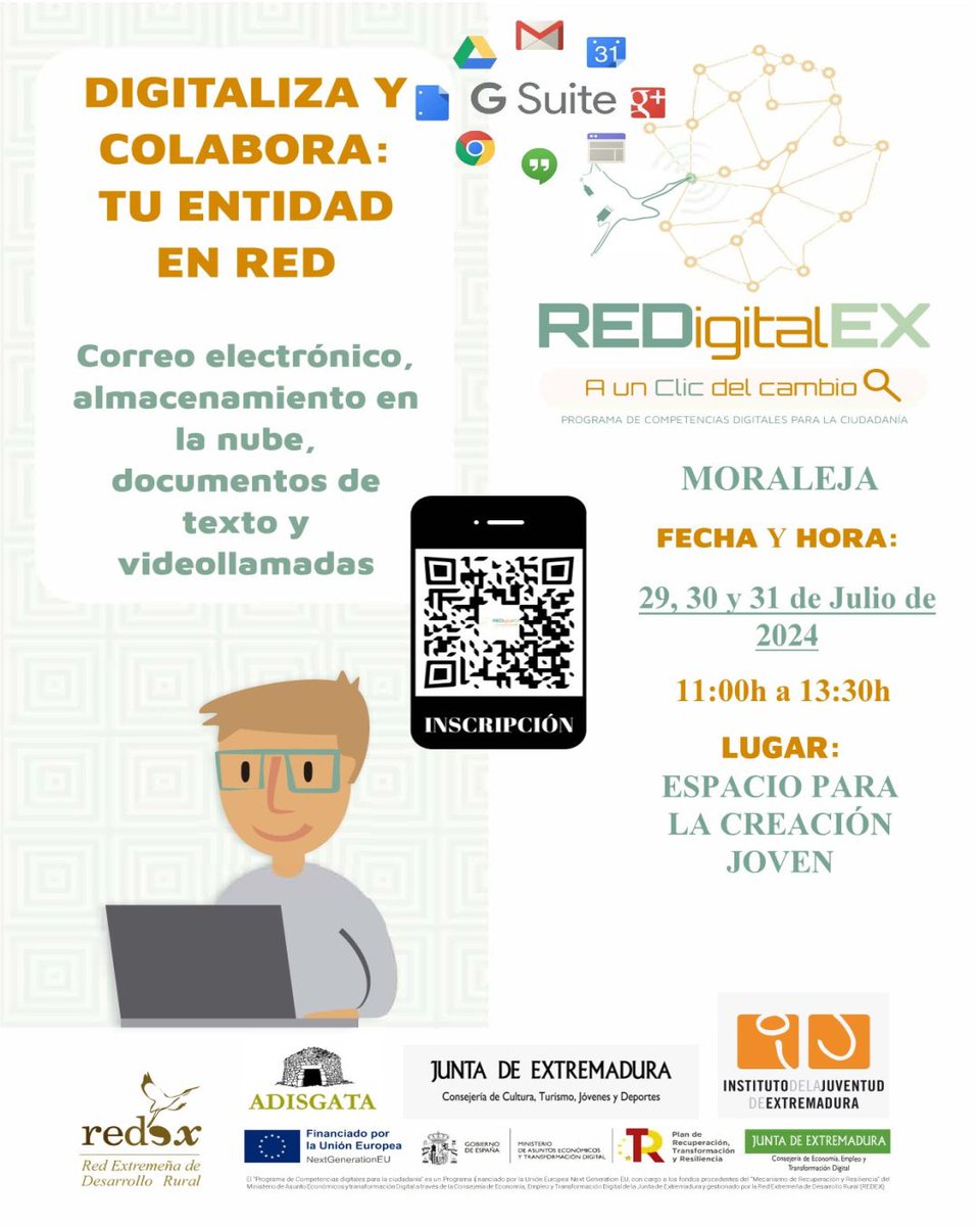IJExtremadura's tweet photo. Junto a @REDEXTREMADURA llevamos lo último en nuevas tecnologías 📱💻 a nuestros #ECJs y #factoríasLa semana que viene le toca el turno al @ECJMoraleja 
El 2️⃣9️⃣, 3️⃣0️⃣ y 3️⃣1️⃣ de julio se hablará allí sobre cómo mejorar la presencia en la red.
¿Te apuntas? Todavía quedan plazas. https://t.co/mVOfdmaY3D