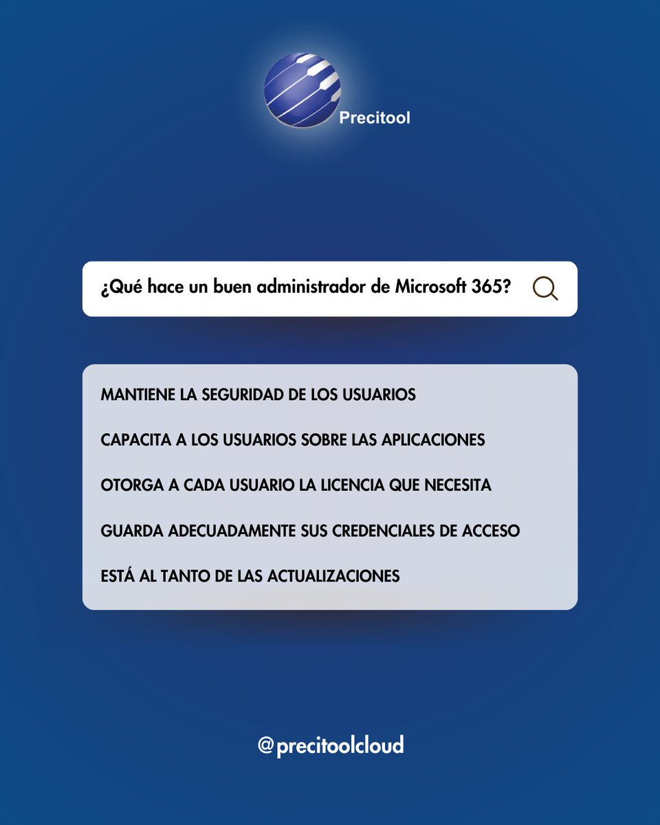 PrecitoolCloud's tweet photo. A veces el rol de administración se le otorga no necesariamente a una persona de TI. Debido a que la plataforma es muy amigable, perfiles administrativos pueden hacer uso de ella. Sin embargo, para cumplir adecuadamente este rol, es necesario llevar a cabo ciertas actividades. https://t.co/yZEVRaoI4L