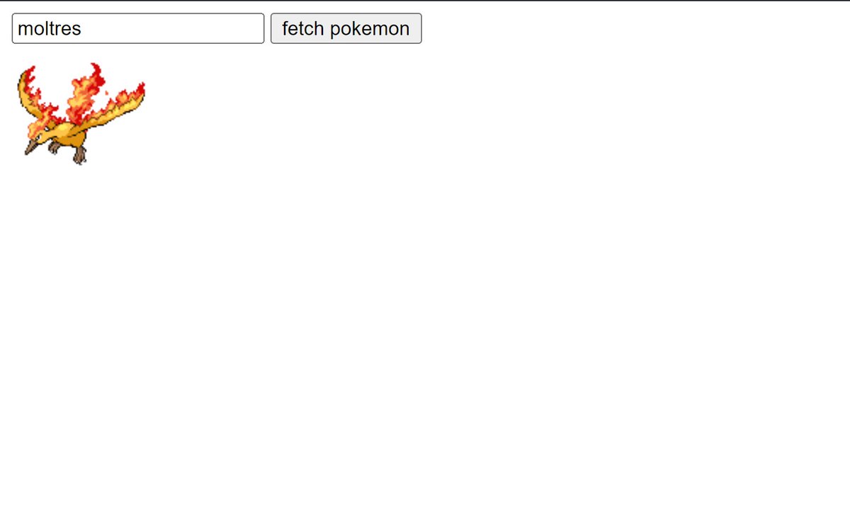 mrofficial82603's tweet image. Learned about Async and await and used fetch() to get the sprites of Pokemon
#100daysofcoding
#100DaysOfCode
#Day3ofcoding
