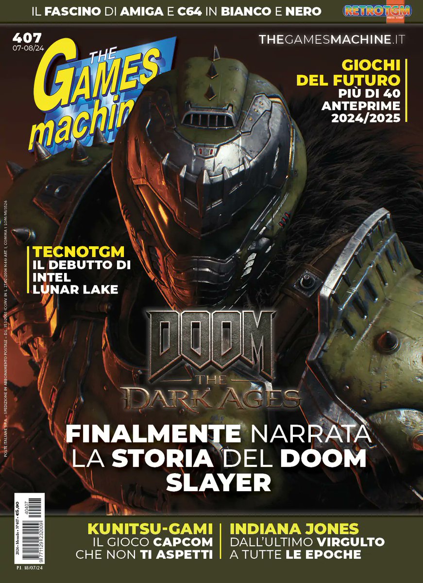 TheGamesMachine's tweet photo. Ecco #TheGamesMachine 407. Il #DoomSlayer vi guarda languido - si fa per dire - dalla copertina 😘 All'interno speciale estivo con 43 anteprime sui giochi più attesi del prossimo futuro, accanto alle puntuali recensioni e i nostri eccellenti dossier e rubriche. Evviva! https://t.co/0tfAsOFI46