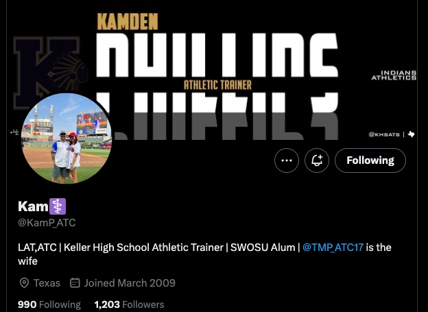 LFerrisDesigns's tweet image. C/O @KamP_ATC with his FREE Custom Banner! Good luck this year and thanks for letting us create it for you! #leslieferrisdesigns #Wedoitall #SportsGraphics #THSCA #CoachingSchool