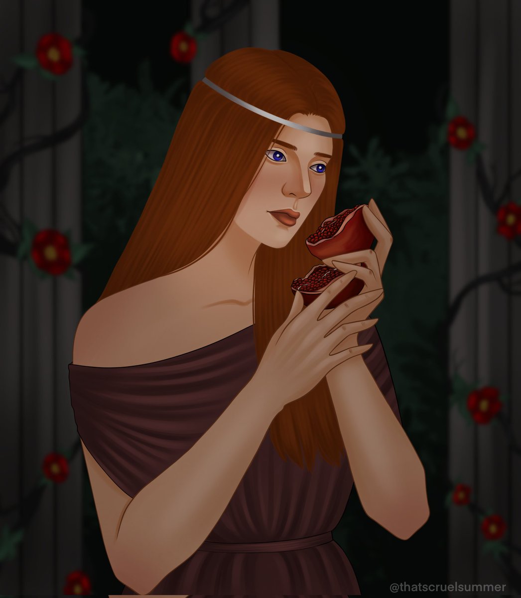 Petyr cut a pomegranate in two with his dagger, offering half to Sansa. “You should try and eat, my lady.”

Pomegranate seeds were so messy. Sansa chose a pear instead.

🎨 thatscruelsummer
