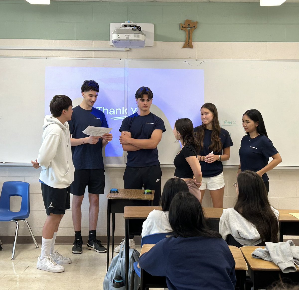 A big thank you to our grade 12 leaders @SBAtoday who presented to our #Kickstart students. In conjunction with <a href="/YorkRegionGovt/">York Region</a> Public Health and @ycdsb Mental Health, future grade 9 students were informed and educated on the harmful effects of vaping, e-cigarettes and cannabis.