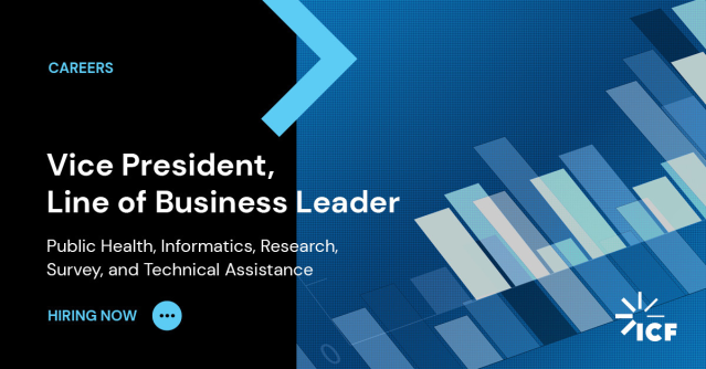 AmandaRecruits1's tweet photo. We seek a Vice President for our PHIRST Line of Business. This is a pivotal leadership role for those advancing public health and informatics. DC or Atlanta-based preference with remote opportunities. Apply today. @ICF https://t.co/2dWdbmDfaD https://t.co/oroH7TqNKa