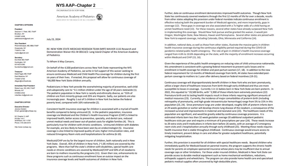 Shetal Shah (@nicubatman) on Twitter photo Your <a href="/NYSAAPCH2/">NYS AAP - Chapter 2</a> submitted comments to the federal govt in support of NY's application for continuous Medicaid coverage of children from birth to 6yrs without the need to re-enroll! RT <a href="/NYSAAPCH3/">NYS AAP - Chapter 3</a> <a href="/NY1AAP/">NYSAAPCH1</a> <a href="/eveamk/">Dr. Eve Meltzer Krief</a> <a href="/Lhandwerker/">Lisa Handwerker</a> <a href="/DrSaraSiddiqui1/">Dr. Sara “Quit Tobacco/Nicotine” Siddiqui</a> <a href="/DrWarrenSeigel/">Warren Seigel</a> <a href="/ElBeeDoc/">David Fagan, MD</a> <a href="/DocEMurray/">Dr. Elizabeth Murray</a> Your <a href="/NYSAAPCH2/">NYS AAP - Chapter 2</a> submitted comments to the federal govt in support of NY's application for continuous Medicaid coverage of children from birth to 6yrs without the need to re-enroll! RT <a href="/NYSAAPCH3/">NYS AAP - Chapter 3</a> <a href="/NY1AAP/">NYSAAPCH1</a> <a href="/eveamk/">Dr. Eve Meltzer Krief</a> <a href="/Lhandwerker/">Lisa Handwerker</a> <a href="/DrSaraSiddiqui1/">Dr. Sara “Quit Tobacco/Nicotine” Siddiqui</a> <a href="/DrWarrenSeigel/">Warren Seigel</a> <a href="/ElBeeDoc/">David Fagan, MD</a> <a href="/DocEMurray/">Dr. Elizabeth Murray</a>