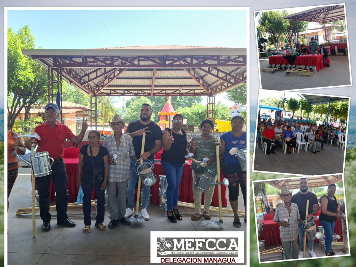 #4519LaPatriaLaRevolución #4519SiempreMásAllá Celebrando Julio Victorioso desde #MEFCCA Managua #PatioSaludable 134 familias del municipio de Mateare reciben herramientas y semillas para la producción saludable en sus patios fortaleciendo la seguridad alimentaria y familiar
