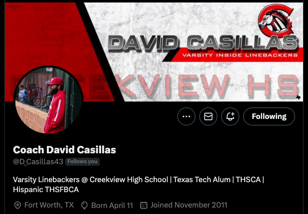 LFerrisDesigns's tweet image. Thanks @D_Casillas43 for letting us create a new banner  for the year! Hope it&apos;s a great one! #leslieferrisdesigns #Wedoitall #THSCA #CoachingSchool #TXHSFB #SportsGraphics