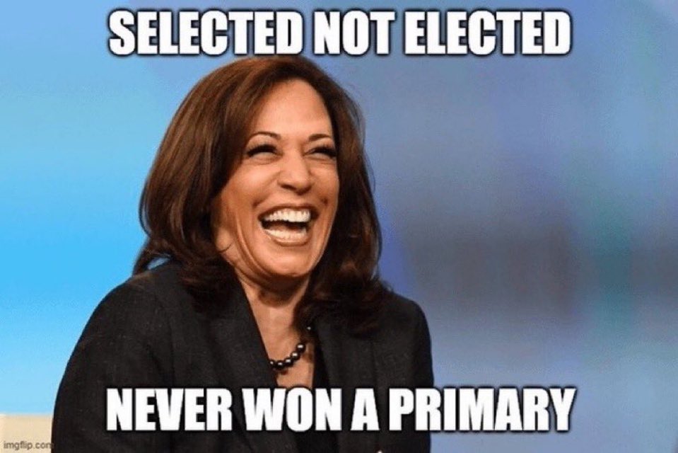 Kamala Harris has never won a primary.