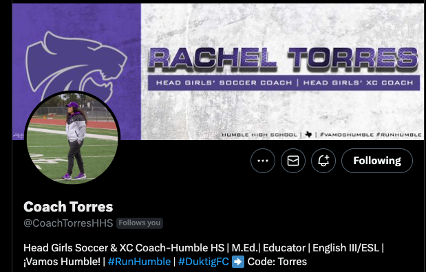 LFerrisDesigns's tweet image. Special thanks to @CoachTorresHHS for letting us create a Banner for her profile this year! Looks great! Good luck this year! #leslieferrisdesigns #Wedoitall #THSCA #CoachingSchool #TXHSFB #SportsGraphics