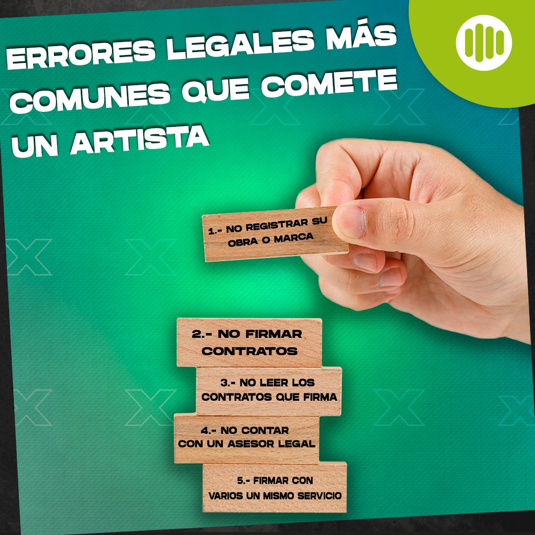 ¡Amig@ artista! 🎙✨ No dejes el tema legal para el último momento. 🕒 Recuerda proteger siempre tus obras y tu trabajo con una buena asesoría legal. ⚖️👩‍⚖️

#AlternativaRepresenta
#SolucionesParaArtistas