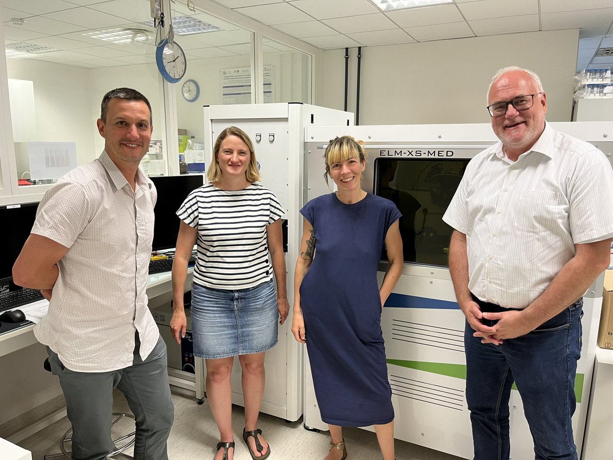 Researchers from <a href="/IARCWHO/">IARC</a> &amp; <a href="/IAB_Officiel/">IAB</a> start project on identifying metals in lymph nodes of #tattooed using Laser Induced Breakdown Spectroscopy (#LIBS) - excited to see first results