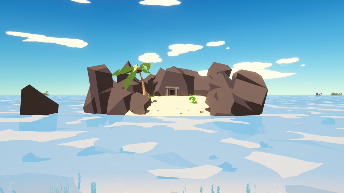 The island dungeon is a tropical stage set above, in and under water! Sun, sea and sand! 🌞

#gamedev #indiegame #inprogress #stylized3d