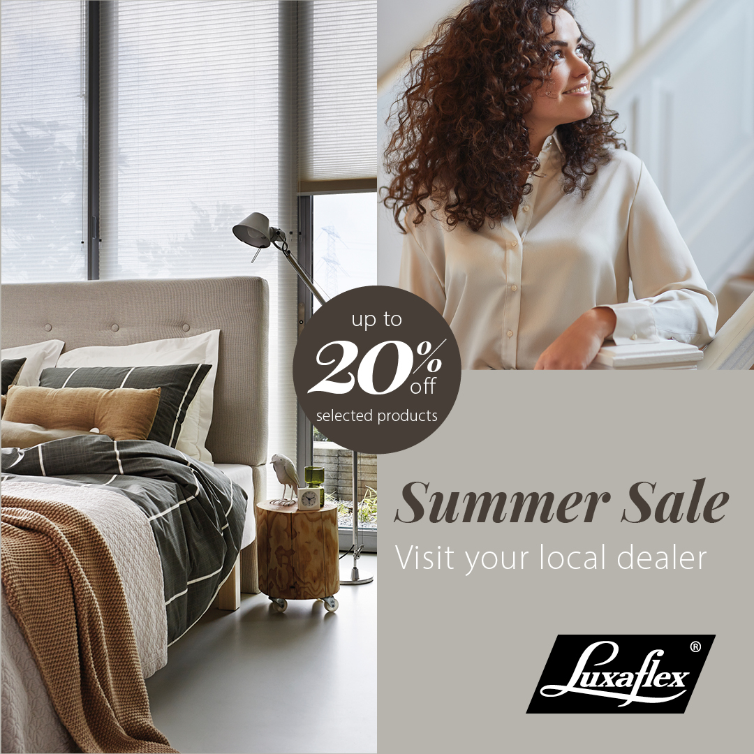 In case you missed it - our Summer Sale is now LIVE 🚀

Get up to 20% off selected products for a limited time only.

💥 20% off Duette® shades
💥 20% off Plissé shades
💥 10% off Pirouette® shades
💥 10% off Silhouette® shades

Go, go, go!

T&amp;Cs apply.

luxaflex.co.uk/summer-offer/?…