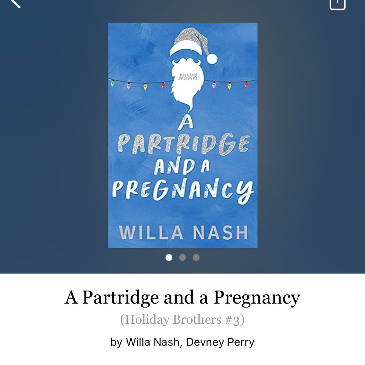 ReadItQuick1's tweet image. A Partridge And A Pregnancy by Willa Nash Devney Perry 
 
#aPartridgeAndAPregnancy by #willaNash #DevneyPerry #6655 #12chapters #170pages #804of400 #KU #Kindle #kindleunlimited #80for20 #series #Book3of3 #seasonsReadings #HolidayBrothersSaga #TobiasAndEvA #july2024 #whatsnext
