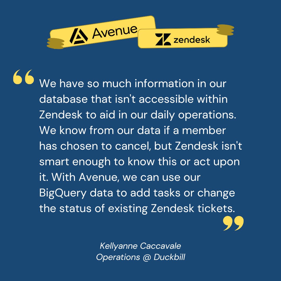 Kellyanne from Duckbill connects <a href="/UseAvenue/">Avenue</a> to her core systems for real-time alerts on critical business matters. She uses our tool to take action with easy-to-manage SOPs and track operational efficiency 🚀