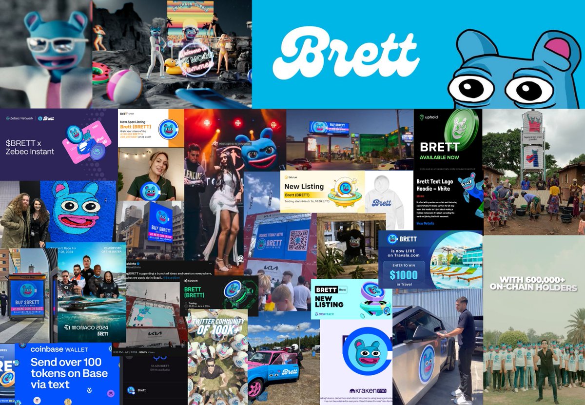 DeFiNe420's tweet photo. $BRETT is EVERYWHERE. 

Are you ready for $100bn mc, anon? 🚀 https://t.co/Na0mtr3JGb