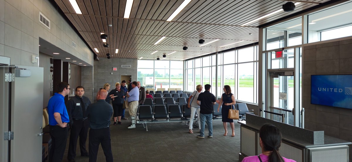 I was proud to join the ribbon-cutting <a href="/FlyMCW/">Mason City Municipal Airport</a>'s new terminal today! Huge thanks to all partners for delivering this project on time and on budget. Infrastructure is vital for our economy and a core part of my platform. Can’t wait to use the new jet bridge!