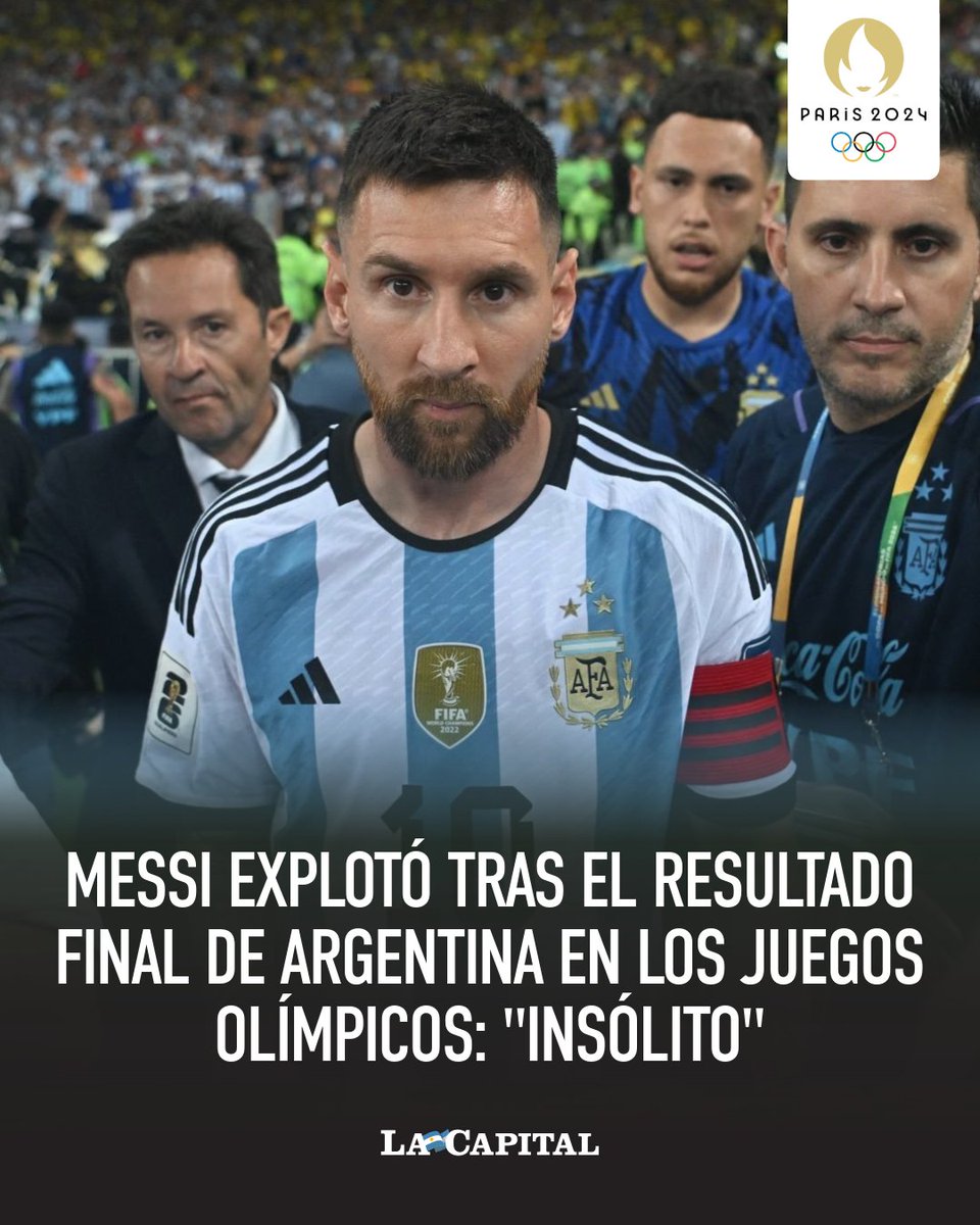 lacapital's tweet photo. 🔴🗣️ HICIERON ENOJAR AL CAPITÁN 

Lionel Messi publicó en su cuenta de Instagram una historia mostrando su descontento tras el triunfo de Marruecos sobre Argentina, luego de una "insólita" decisión de la organización y la revisión del VAR por parte del árbitro.
