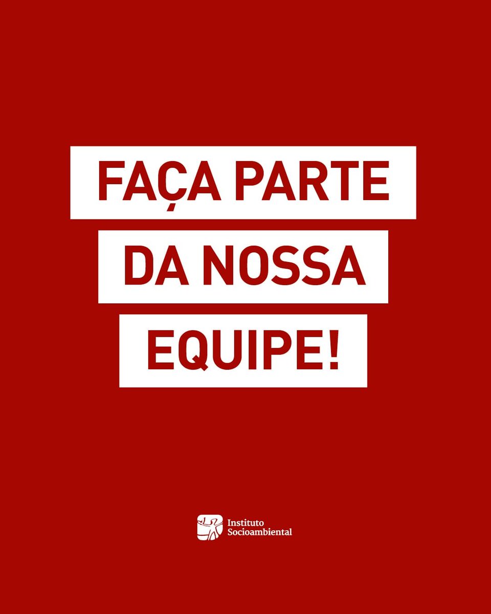 Opa!

Procuramos comunicador/a pra trabalhar com proteção e direitos territoriais no Programa Xingu do <a href="/socioambiental/">socioambiental</a>.  Vaga exclusiva para pessoas negras, indígenas ou de comunidades tradicionais. Baseada em Brasília-DF. Inscrições até 11/08.

Edital em socioambiental.org/o-isa/vagas-ed…