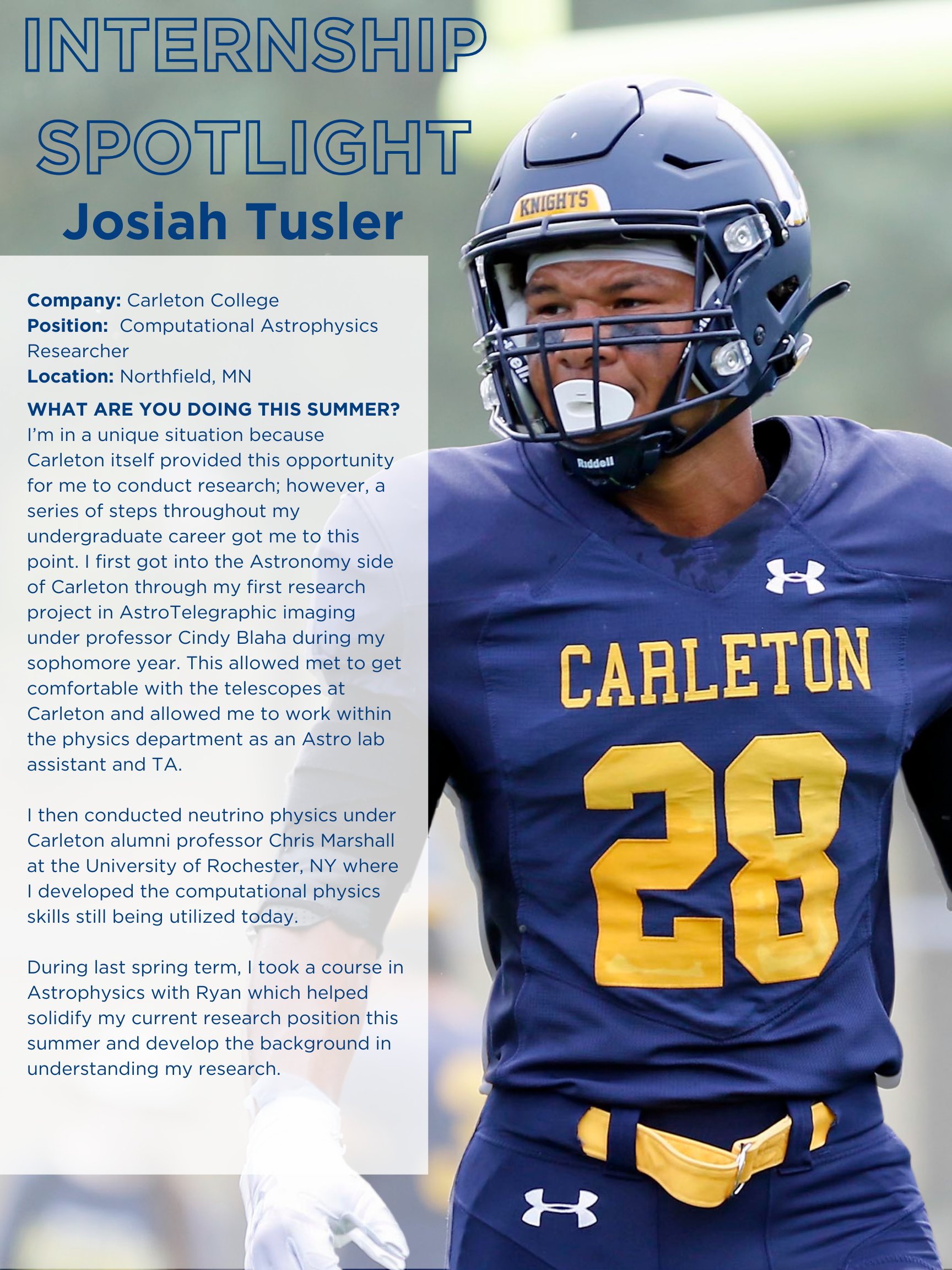 Carleton Football on X: &ldquo;Sometimes you do not need to go far to 