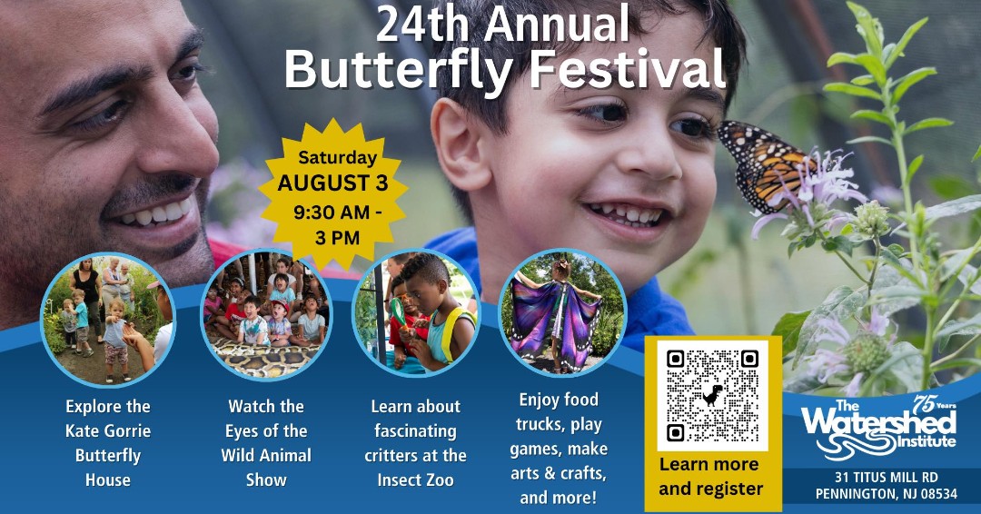 Get your tickets today for our popular Butterfly Festival!

August 3 from 9:30 a.m. to 3 p.m.

thewatershed.org/butterfly-fest…
