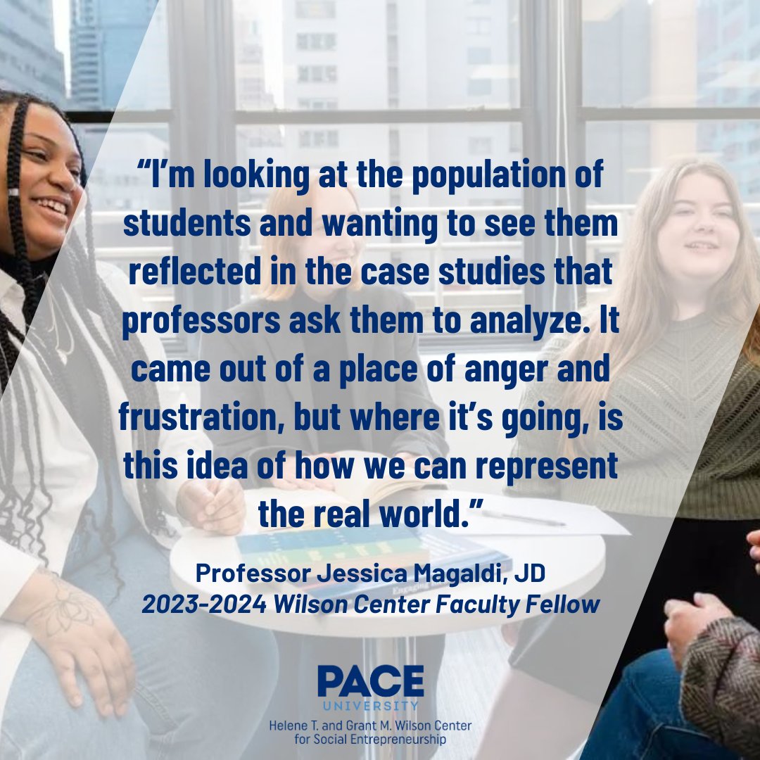 Kudos to our 23-24 Wilson Ctr. Faculty Fellow Prof. <a href="/JessicaMagaldi/">JessicaMagaldi (she/her/hers)</a> JD, her research champions gender inclusiveness in business education by examining case studies for female representation.  Read about Prof. Magaldi's research in <a href="/PaceUniversity/">Pace University</a> Magazine: shorturl.at/2XPDX
