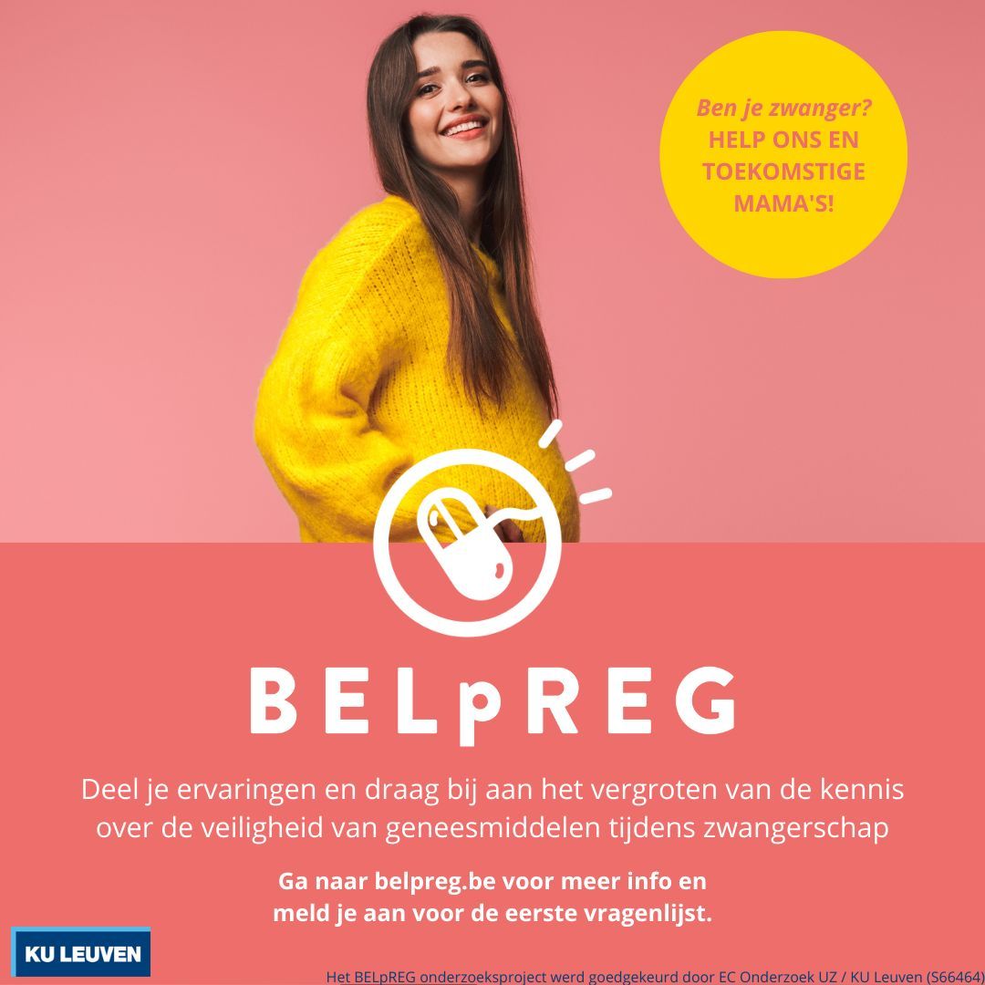 Word je wel eens geconfronteerd met vragen over het veilig gebruik van geneesmiddelen tijdens de zwangerschap, maar kan je niet echt antwoorden?👉 BELpREG wil hier iets aan veranderen! 
Motiveer je zwangere patiënten de vragenlijst in te vullen! 👉 belpreg.be
