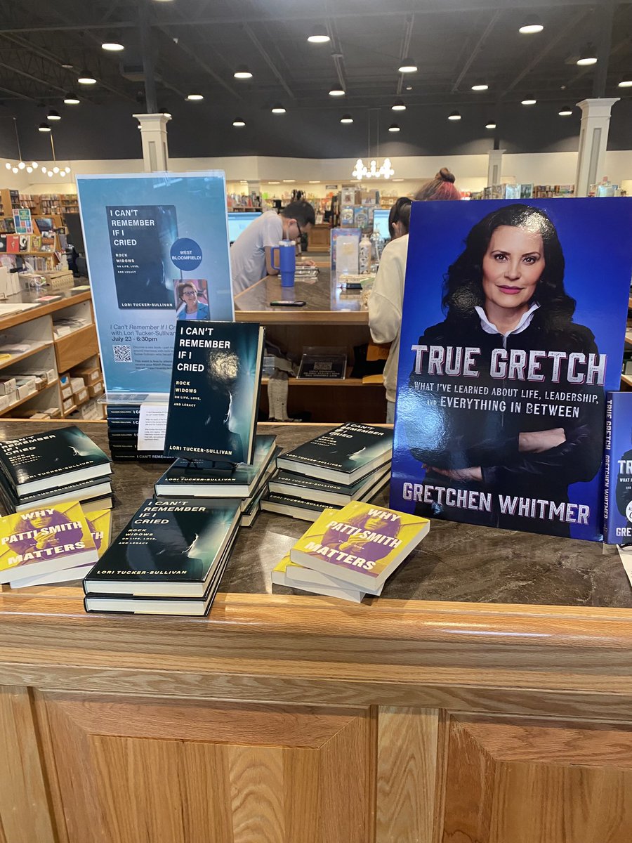 Honored to continue sharing table space with <a href="/GovWhitmer/">Governor Gretchen Whitmer</a> at MI indie bookstores. First at Source Booksellers, and last night at <a href="/SchulerBooks/">Schuler Books</a> in West Bloomfield. Hey, #truegretch maybe pick up the book by the other “woman from Michigan” who published a memoir this year!