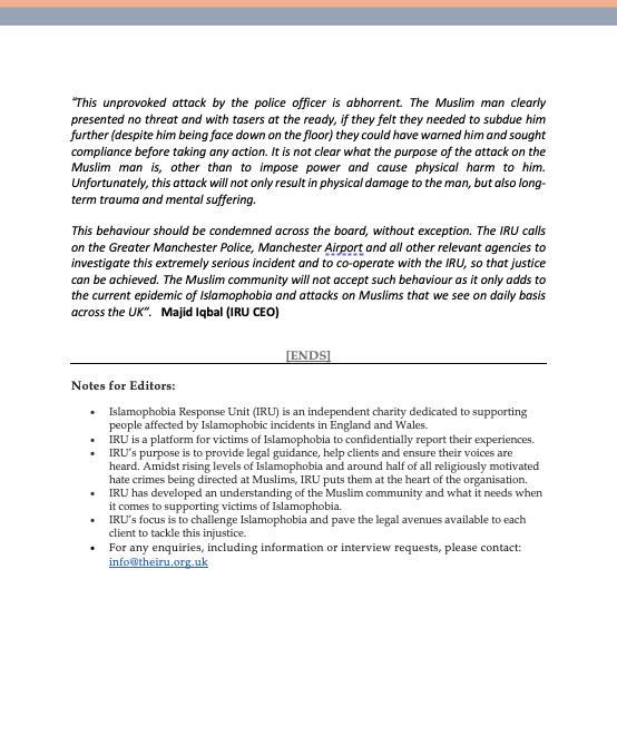 Islamophobia Response Unit tweet media