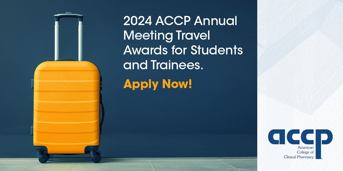 ✈️ Limited funds for attending ACCP meetings? Apply for ACCP Student and Resident/Fellow Travel Awards! Get travel stipends and/or free registration for the 2024 ACCP Annual Meeting. Students and postgrad trainees, apply by August 30. Details: ow.ly/N7gc50SAkZ2

#ACCPAM24