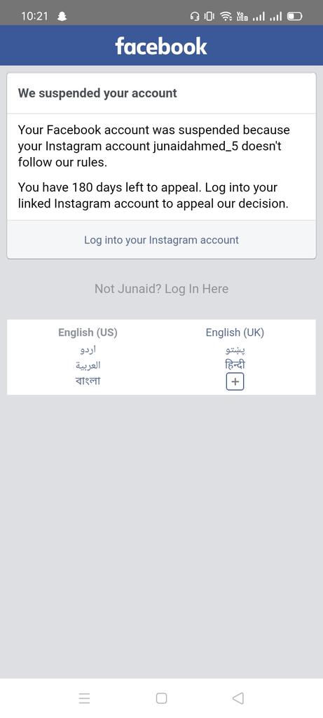 JunaidA97025329's tweet photo. Hello, my FB account was suspended due to an issue with my Instagram account . I've reviewed the community guidelines and believe the suspension was a mistake. I've appealed the Instagram suspension and would like to request a review of my FB account as well. @FBSupport @Meta https://t.co/LPd0eBOiEx