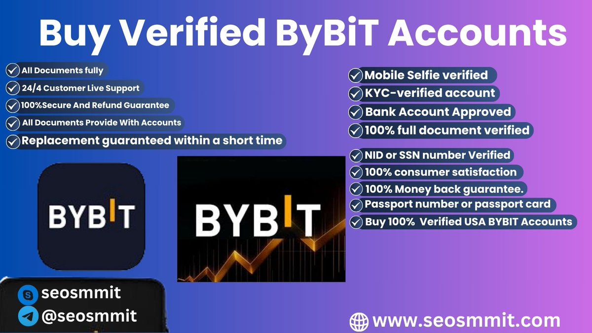 Buy Verified ByBiT Accounts

seosmmit.com/product/buy-ve…

If You Need So, Contact

US Skype: seosmmit
Telegram: @seosmmit
​Whatsapp: +1(862) 272-7541
Gmail:smmseoit@gmail.com

#buyverifiedbybitaccounts
#bybitaccounts
#verifiedbybit
#digitalmarketingseo
#usabybit